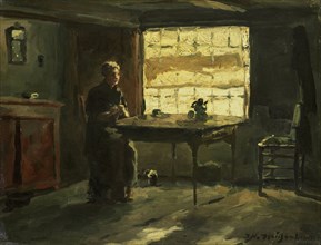 Farmers interior, Johan Hendrik Weissenbruch, 1870 - 1903