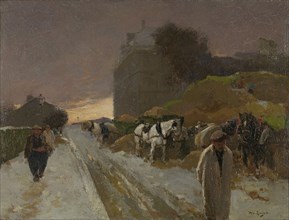 Montmartre, Paris, in winter France, Willem de Zwart, 1885 - 1931