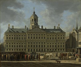 The Town Hall on Dam Square, Amsterdam The Netherlands, Gerrit Adriaensz. Berckheyde, 1672