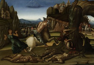 Saint George and the Dragon, workshop of Luca Signorelli, 1495 - 1505