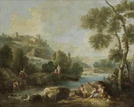 Landscape with Figures, attributed to Giuseppe ZaÃ¯s, 1730 - 1770