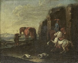 Italian Landscape, attributed to Pieter van Bloemen, 1700 - 1720