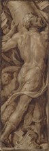 Samson Destroying the Temple (Death of Samson), Maarten van Heemskerck, c. 1550 - c. 1560
