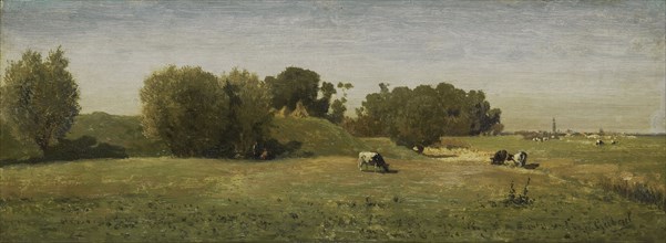 Landscape near Abcoude, The Netherlands, Paul Joseph Constantin GabriÃ«l, 1860 - 1870