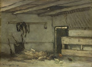Stable Interior, Johan Hendrik Weissenbruch, 1895