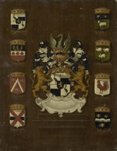 Coat of Arms of Jan van Reyersbergh with its eight quarterings, Anonymous, 1650 - 1699