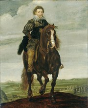 Portrait of Prince Frederick Henry on horseback, Pauwels van Hillegaert, c. 1629 - c. 1635