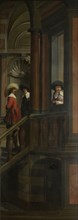 A Staircase, right side of the depiction. One of a seven-part room decoration, Dirck van Delen,