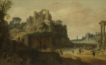 Roman Landscape with the Palatine to the left and part of the Roman Forum on the right, Pieter