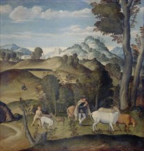 Young Mercury Stealing Cattle from Apollo's Herd, attributed to Girolamo da Santa Croce, 1530 -