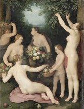 Pomona Receives the Harvest of Fruit, Cornelis Cornelisz. van Haarlem, 1626