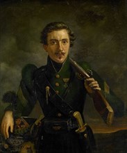 Self Portrait in the Uniform of the Jagers, Willem Jodocus Mattheus Engelberts, 1831