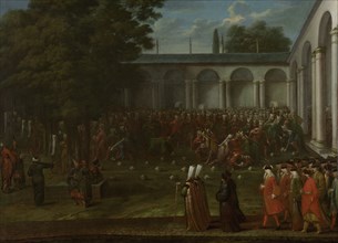 Cornelis Calkoen on his Way to his Audience with Sultan Ahmed III, Jean Baptiste Vanmour, c. 1727 -