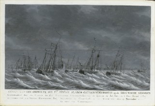 Batavian Fleet before Veere, 9 November 1800, The Netherlands, Engel Hoogerheyden, 1800 - 1809