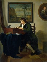 A Man Writing at his Desk, Jan Ekels (II), 1784