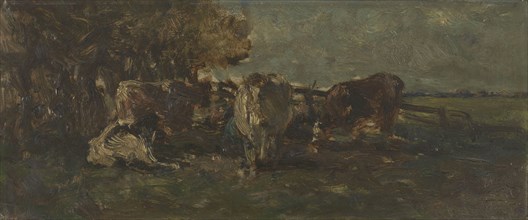 The milk bend, Willem Roelofs, I, 1870 - 1897