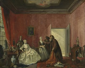 The Spendthrift or the Wasteful Woman, act III, scene V, from the Play by Thomas Asselijn, Joanna