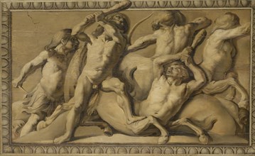 Hercules Slays the Centaurs, Jupiter Defeating the Centaurs, Jacob van Campen, 1645 - 1650