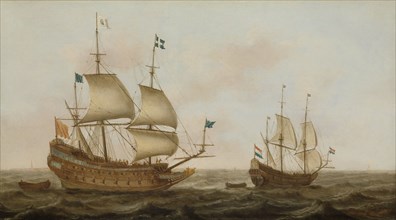 A Warship, built in 1626 by order of Louis XIII in a Dutch shipyard, Arriving at a Dutch Port under