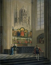 The Ghent Altarpiece by the van Eyck Brothers in St Bavo Cathedral in Ghent Belgium, Pierre