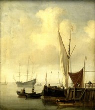A Harbor, Willem van de Velde, II, 1650 - 1707