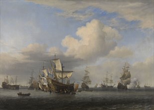 Captured English Ships after the Four Days Battle, Willem van de Velde, II, c. 1666