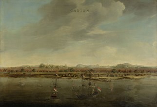 View of Canton in China, attributed to Johannes Vinckboons, c. 1662 - c. 1663