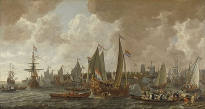 Arrival of Charles II, King of England, in Rotterdam The Netherlands, 24 May 1660, Lieve Pietersz.