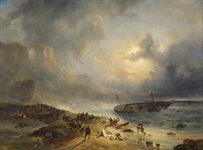 Shipwreck off a Rocky Coast, Wijnand Nuijen, c. 1837