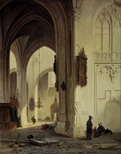 Church Interior, Bartholomeus Johannes van Hove, 1844