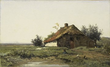 Farmhouse in open field, Paul Joseph Constantin GabriÃ«l, 1860 - 1903