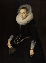 Portrait of Maria Overrijn van Schoterbosch, Wife of Dirck Corver, Cornelis van der Voort, 1622