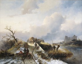 Return from the Hunt, Charles Rochussen, Johannes Franciscus Hoppenbrouwers, c. 1845