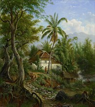 Indian Landscape, Maurits E.H.R. van den Kerkhoff, 1858 - 1900