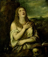 Penitent Mary Magdalene, copy after Titiaan, 1550 - 1750