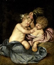 Two Children Playing, Anonymous, 1600 - 1649