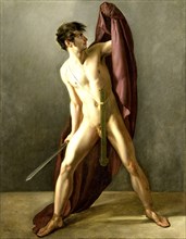 Warrior with Sword Drawn, Joannes Echarius Carolus Alberti, 1808