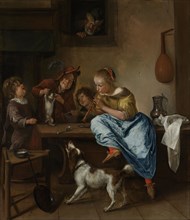 Children Teaching a Cat to Dance, Known as â€òThe Dancing Lessonâ€ô, Jan Havicksz. Steen, 1660 -