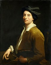 Portrait of a Painter, probably a Self Portrait, Christoffel Lubienitzki, 1690 - 1729