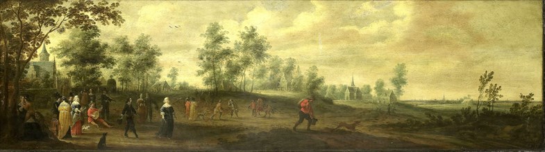 Landscape with a Dancing Couple, Pieter Meulener, 1645