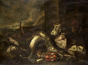 Still Life with Fish, R. van Burgh, 1668 - 1690