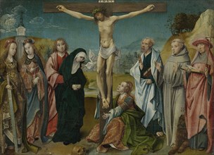 Christ on the Cross with the Virgin, Saint John, Mary Magdalene and Saints Cecilia and Barbara,
