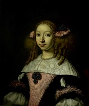 Portrait of Adriana Jacobusdr Hinlopen, Wife of Johannes Wijbrants, Lodewijk van der Helst, 1667