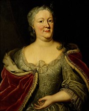 Portrait of Maria Louisa van Hessen-Kassel, known as Marijke Meu, Widow of the Frisian Stadtholder