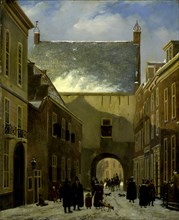 The Gevangenpoort, Prison Gate in The Hague, The Netherlands, Johannes Adrianus van der Drift, 1820