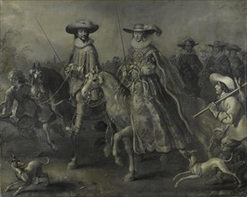 Friedrich V, Elector Palatine, King of Bohemia, and his Wife Elizabeth Stuart on Horseback,
