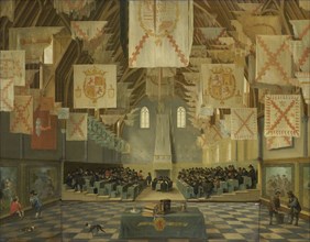 The Ridderzaal of the Binnenhof during the Great Assembly of 1651, The Netherlands, Bartholomeus