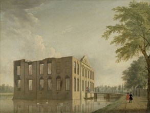 Berckenrode Castle in Heemstede after the Fire, The Netherlands, Jan ten Compe, 1747