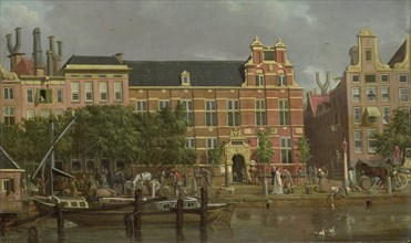 The Latin school on the Singel, Amsterdam, Jacob Smies, 1802
