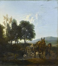 Landscape with Muleteers, Karel Dujardin, 1650 - 1655